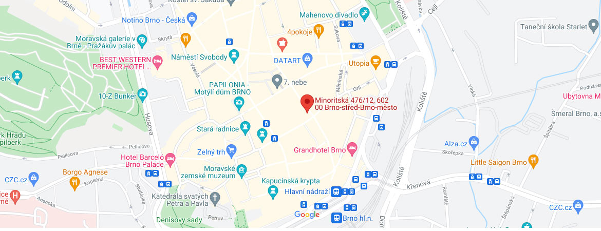Mapa Brno